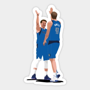 Mavericks Past and Present Sticker